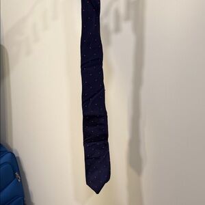 Thomas Pink Dark Blue Tie with Red Dots